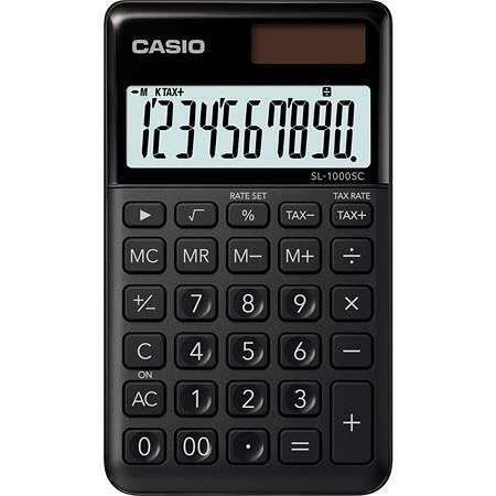 Kalkulačka kapesní "SL 1000", černá, 10místný displej, CASIO SL 1000 SC BK