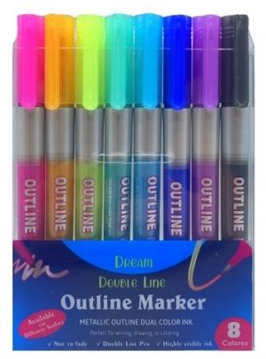 PK obrysové fixy 8 barev PK5-10