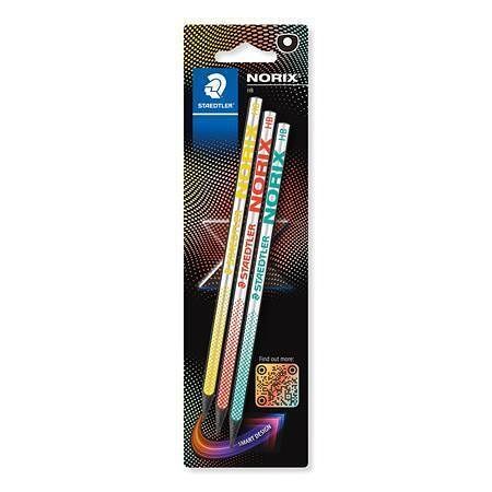 Grafitová tužka "Norix 181", 3 různé barvy, HB, sada, STAEDTLER 181-HBBK3