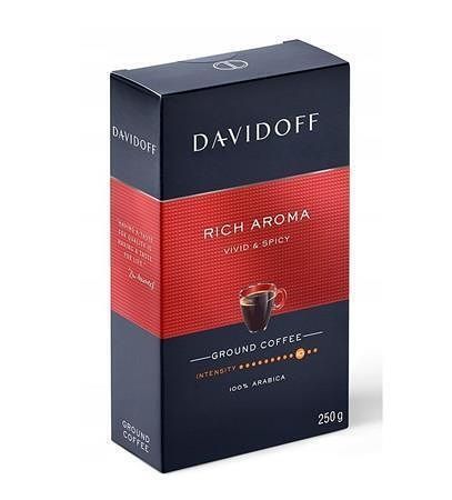 Káva "Rich Aroma", pražená, mletá, 250 g, DAVIDOFF 4898