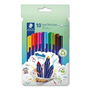 Fixy "Triplus 323", 10 barev, sada, 1 mm, STAEDTLER 323 C10