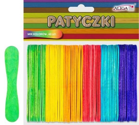 ALIGA dřívka PK-3829 mix barev 60ks