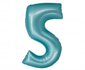 GD balónek fóliový 76cm "5" modrý mat