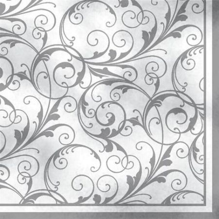 Ubrousky MAKI L (20ks) White &amp; Silver