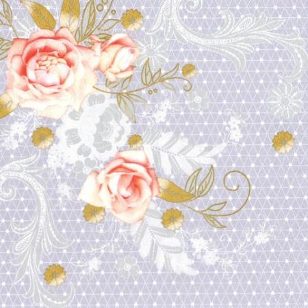 Ubrousky MAKI L (20ks) Graphic Grey Lace with Roses