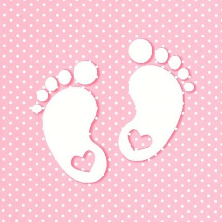 Ubrousky MAKI L (20ks) Little Feet Pink