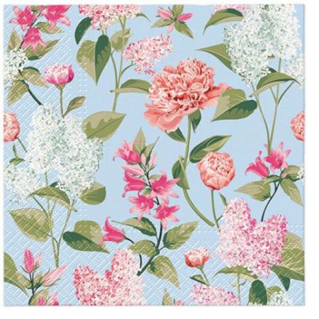Ubrousky PAW Dekor L (20ks) Lilac with peonies