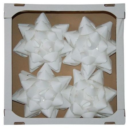 Dárková rozeta Jumbo hladká - bílá, 1ks