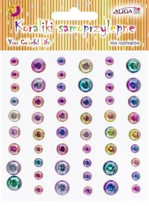 Kamínky samolepící barevné na blistru