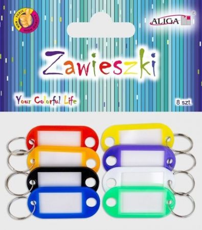 Přívěšky s cedulkou na klíče 8 ks