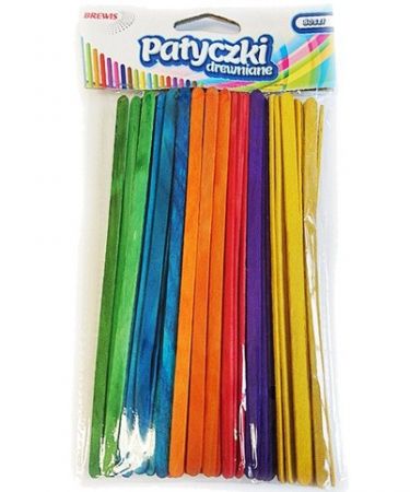 Dřívka barevná 17,8 cm 80 ks