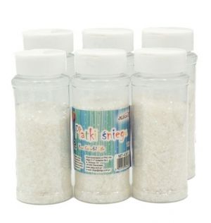 Sněhové vločky brokátové 70 g bílé - slánka