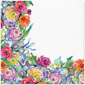 Ubrousky PAW Dekor L (20ks) Painted Rose Corner