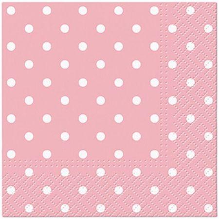 Ubrousky PAW Dekor C (20ks) Dots (light pink)