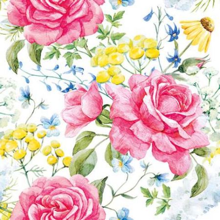 Ubrousky MAKI L (20ks) Roses and Field Flowers