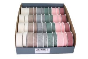 Atlasová stuha na špulce 44 ks tmavé