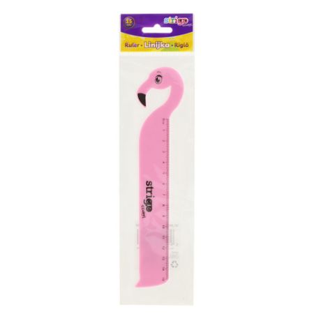 STRIGO Pravítko Flamingo 15cm