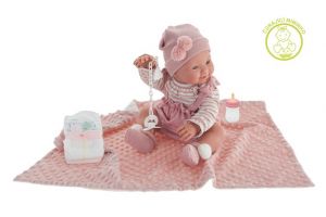 Antonio Juan 50160 MIA - mrkací a čůrající realistická panenka miminko s celovinylovým tě