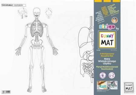Podložka na kreslení FUNNY MAT - Lidské tělo + pastelky zdarma