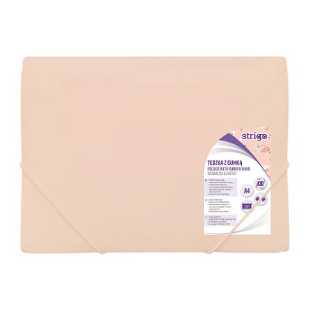 Sloha A4 s gumou pastelová - meruňková