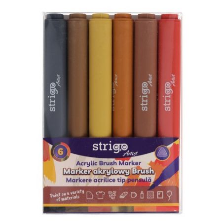 Akrylové popisovače STRIGO 6ks SET 6