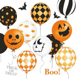 Ubrousky DAISY L (20ks) Scary Halloween Balloons