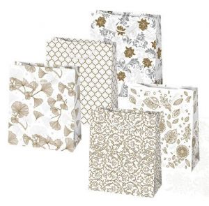 Papírová taška PM T4 sestava 106 s brokátem