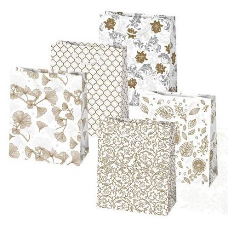 Papírová taška PM T4 sestava 106 s brokátem