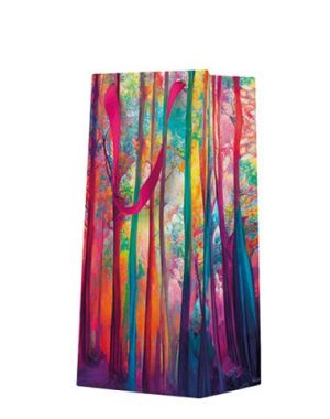 Vánoční papírová taška PAW Colorful Magic Forest narrow DEO
