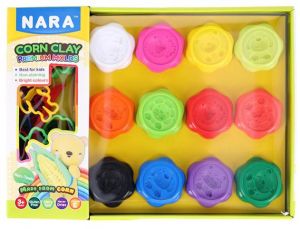 Plastelína / modelína NARA sada 12 barev s tvořítky