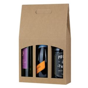 Dárková krabice na 3 láhve PN3 přírodní