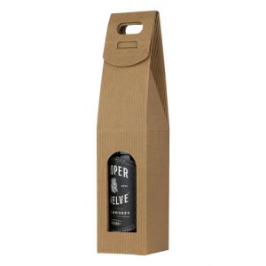 Dárková krabice na láhev - přírodní