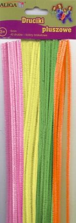 ALIGA drátky plyšové 40ks DP 6995 mix pa