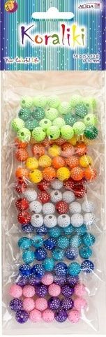 Korálky plastové 10 mm 5 barev