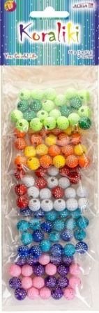 Korálky plastové 10 mm 5 barev