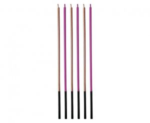 Dortové svíčky 6 ks růžové tmavé / zlaté