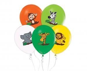 Balónky latexové 30 cm 5 ks Safari