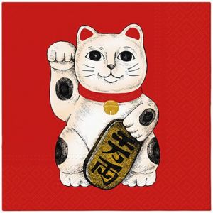 Ubrousky PAW Dekor L (20ks) Maneki Neko