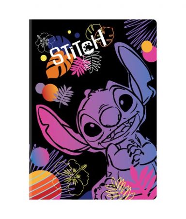 Sešit A4 60 listů Stitch black vzor 1 linka