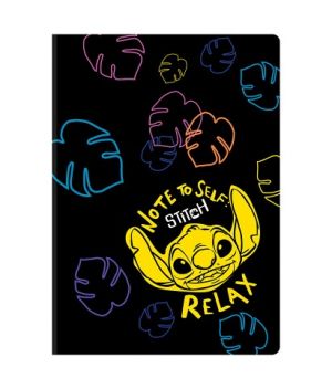 Sešit A4 60 listů Stitch black vzor 2 linka