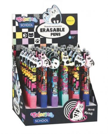 Gumovací pero Colorino Kittens s gumovým úchopem