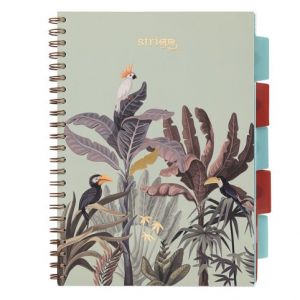 Blok A4/100l 80g Afrika pastel zelený spirála s rozřaďovačem