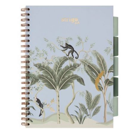 Blok A4/100l 80g Afrika pastel modré s boční spirálou s rozřaďovačem