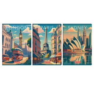 Sešit A5 60 listů Retro City linkovaný
