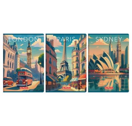 Sešit A5 60 listů Retro City linkovaný