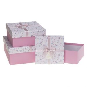 Dárková krabice PUG-23289-KW PINK sada 3ks