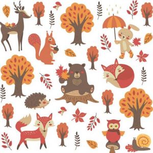 Ubrousky DAISY L (20ks) Woodland Animals