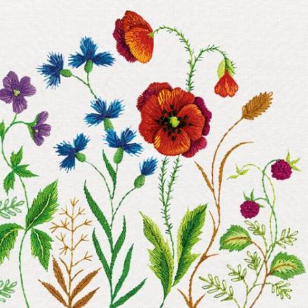 Ubrousky MAKI L (20ks) Embroidered Meadow