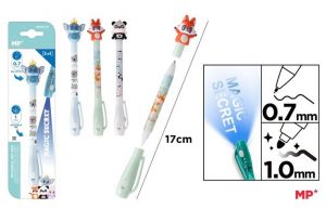 Propiska Secret Pen 2 in 1 na blistru se zvířátkem