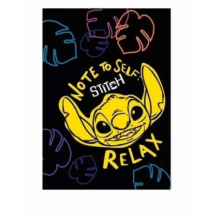 Sešit A5 32 listů Stitch black vzor 2 linka